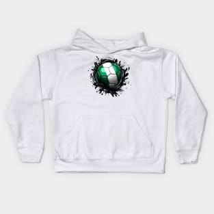 Nigeria Flag Football Kids Hoodie